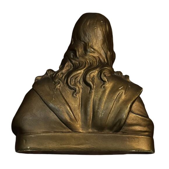 Jesus Sacred Heart Bust Statue Ceramic (?) VTG Religion Religious Church READ - Picture 4 of 11